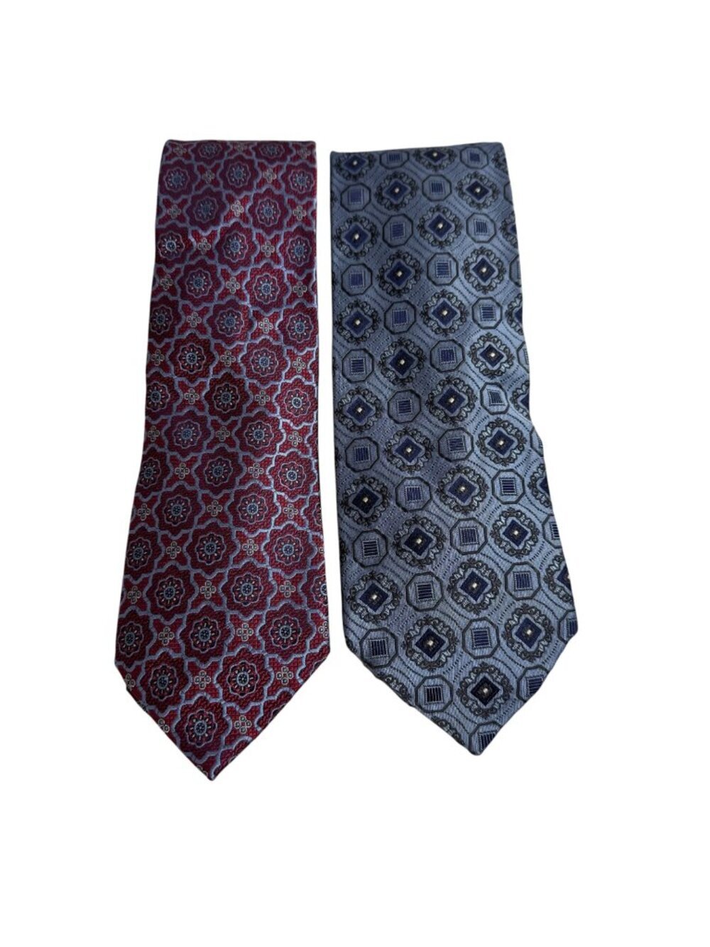 Jos. A. Bank Lot of 2 Reserve Signature Collection 100% Silk Men's Neck Tie Blue
